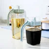 Botella de almacenamiento de aceite de cristal transparente para cocina de 350/550ml con mango para vinagre, salsa de soja lata sellada, recipiente de líquidos a prueba de fugas ► Foto 3/6