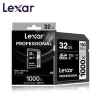 memory card Lexar carte SD Memory Card 150MB/S Class10 32gb Professional 1000x UHS-II cards U3 SDHC Memory Card for 3D 4K Digital Camera (1)