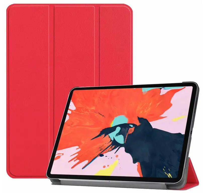 Для Apple iPad Pro 12,9 Smart Cover Тонкий искусственная кожа Magentic Trifold чехол пробуждение с сна