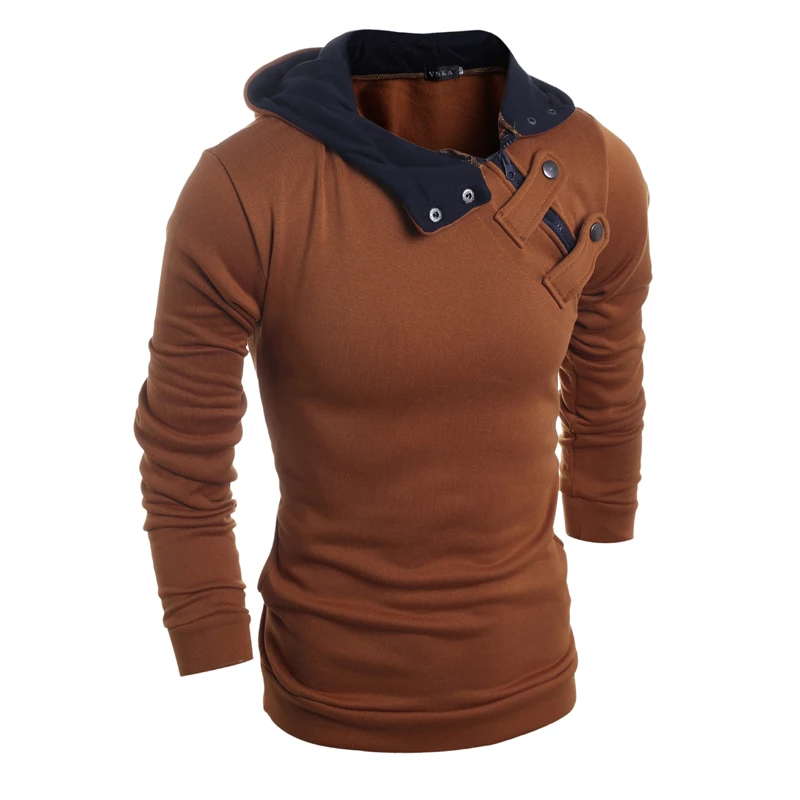 Drop shipping Brand new fashion men Slim casual men's discount sweater 4 colors jacket winter warm hat top coat plus 3XL