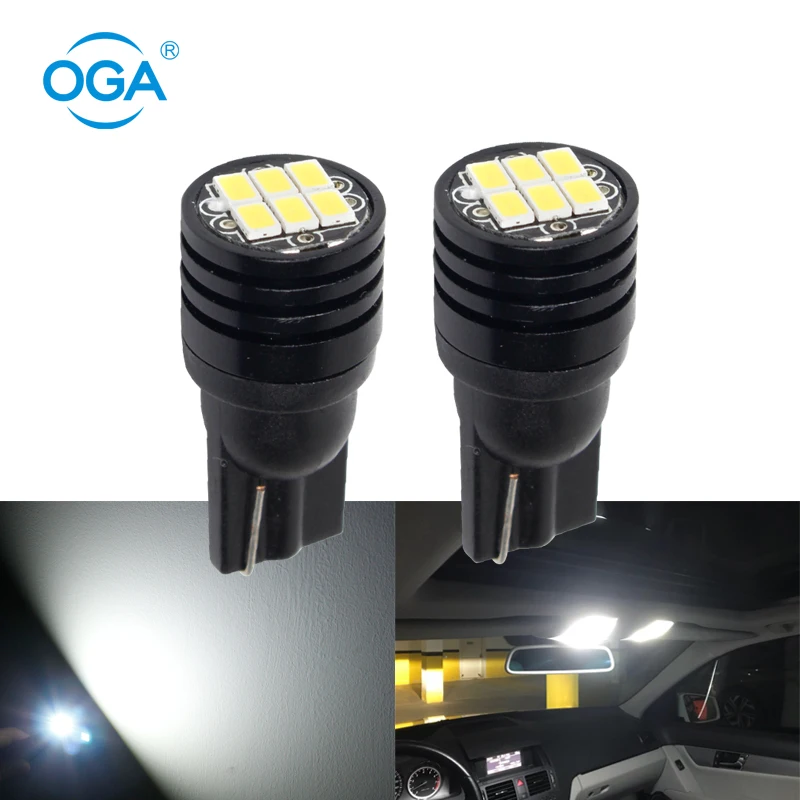 OGA 2 шт. T10 Led W5W 168 194 авто светодиодные лампы Canbus Нет Ошибка автомобилей светодиодные лампы для чтения Ширина свет зеркало поворотника белый