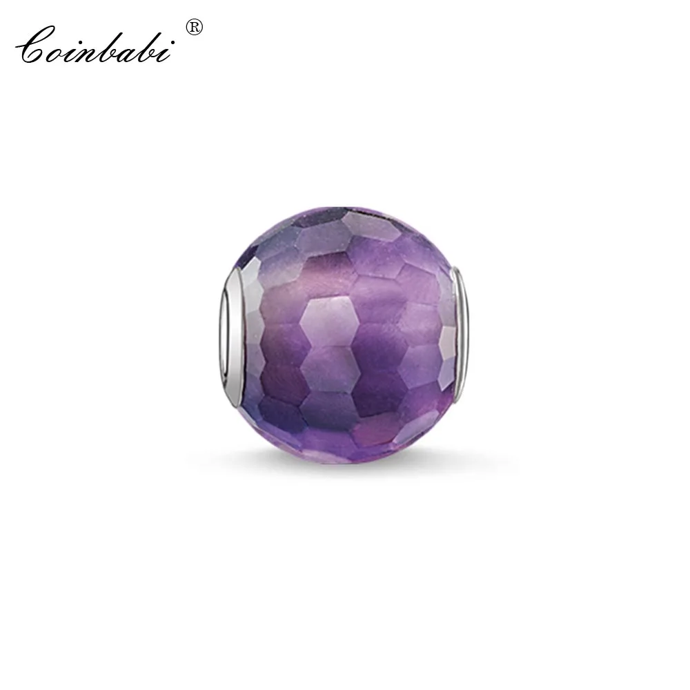 

Beads Charm Faceted Purple, Europe Silver Jewelry Findings Component For Women Girl Lover Gift Fit Karma Bracelet Necklace