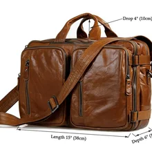 Высококачественный многофункциональный винтажный рюкзак из натуральной кожи, дорожная сумка 7014B