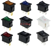 1PCS KCD1  2PIin 3Pin Boat Car Rocker Switch 6A/10A 250V/125V AC Red Yellow Green Blue black  Button Best Price KCD1