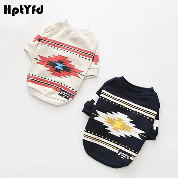 

Leisure Pet Cat Dog Hoodie Clothes 100% Cotton Winter Warm Coat for Small Medium Dogs Sweatshirt Striped Customes Clothing