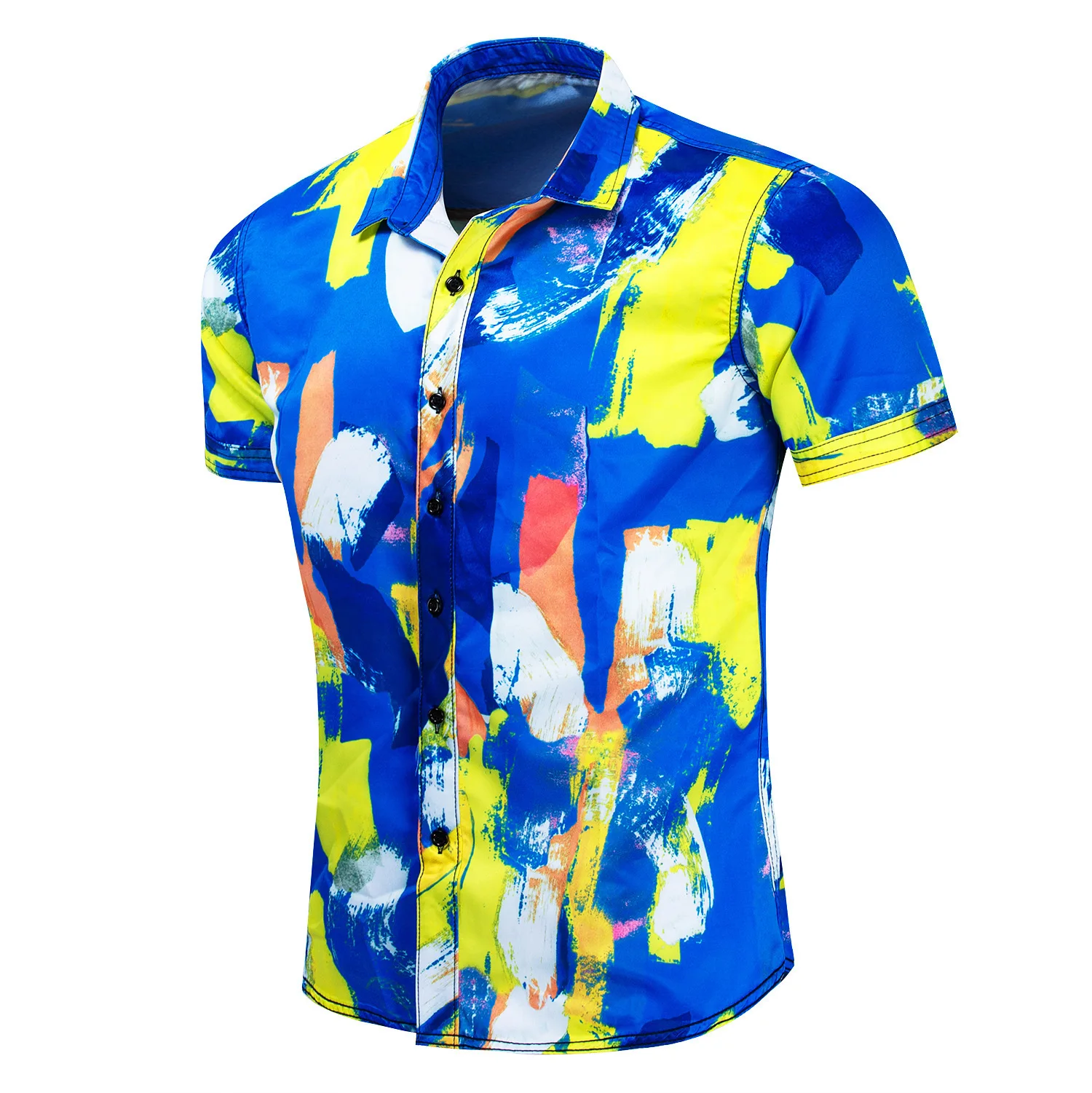 Fredd Marshall Hawaiian Printed Shirt Men New Summer Short Sleeve Casual Beach Camisa Bowling Shirts Holiday 55897