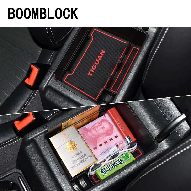 Auto car interior Armrest Storage Box For VW Tiguan 2017 2010 2016