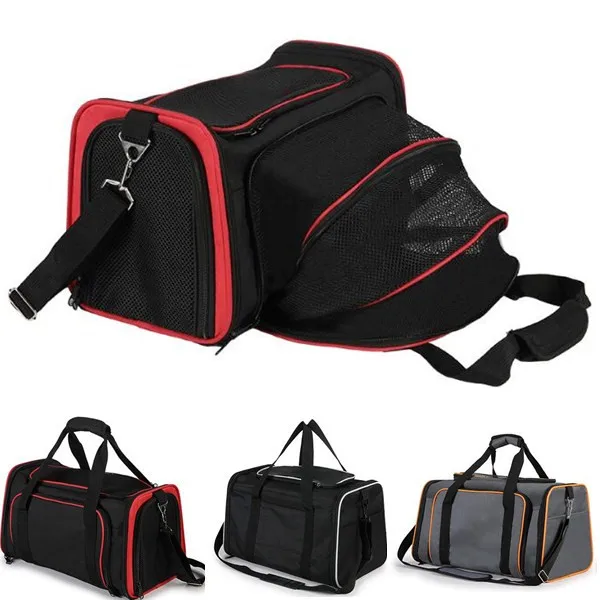 Роскошная расширяемая оксфордская сумка для собак, сумка для кошек, сумка для багажа, сумка на плечо, дорожная сумка для автомобиля, рюкзак, авиакомпания