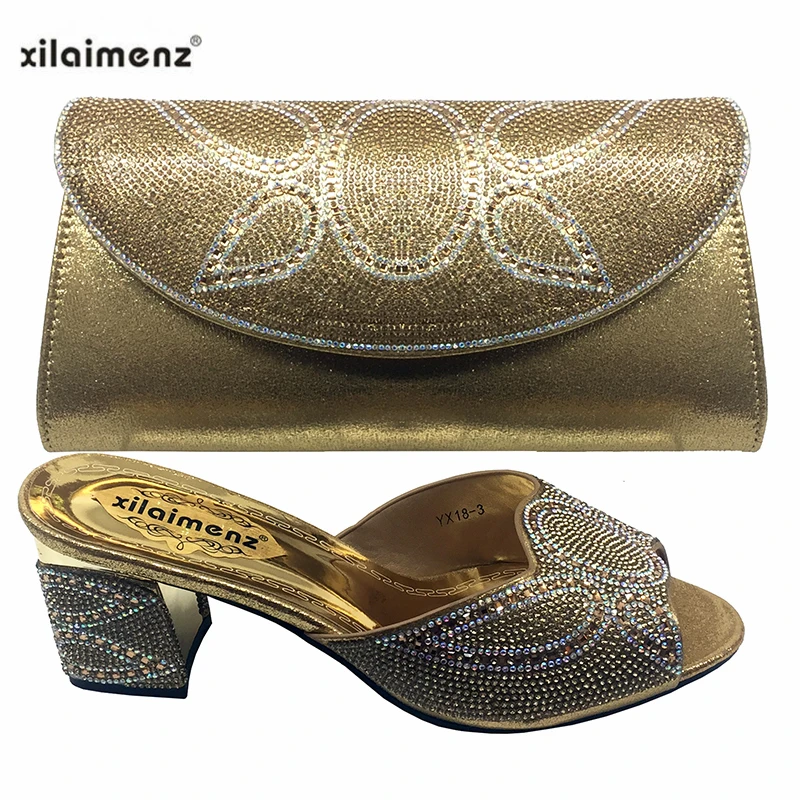 Zapatos Las Con Bolsos Nuevo De gold wine Juego Imitación Decorado A Mujeres Y Black blue silver Africano Bolso Estilo Verano 2019 Diamantes Nigerianas gXwZvqg