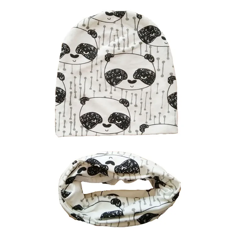 Baby hats set baby hat and scarf Cotton Cap Hats Newborn Hat Children Scarf Collar Boys Beanie Kids for boy girl | Детская одежда и