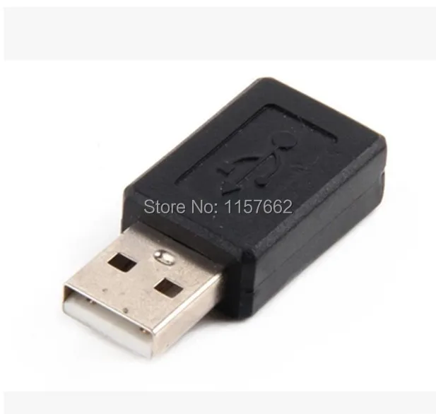 200 шт/партия USB A штекер для Micro USB B Женский кабель для передачи данных переходник, конвертер