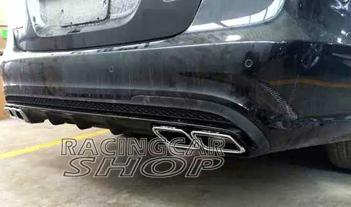 E63 Style Black Series diffuser/Exhaust Tips combo For Mercedes W212 E-Class E200 E220 E250 E300 E350  E500 E550 AMG Sport Bumper 2014UP