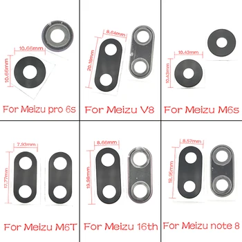 

New Rear Back Camera Glass Lens Cover with Sticker Glue For Meizu Pro 6 plus 6S 7S 16TH M6S M6T Note 8 V8 Replacement Parts