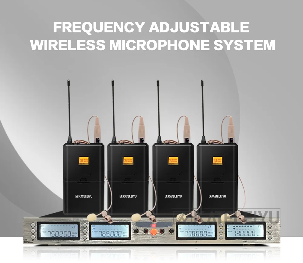 Профессиональный микрофон 4-х канальный петличный Беспроводной Регулируемая частота микрофон системы для цифровых зеркальных камер производительность петличный микрофон