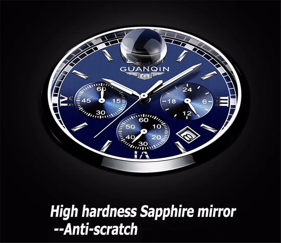 2017 GUANQIN Watch Men Big Dail Sapphire Anti-Scratch Quartz Watch Luminous Date Men Watches Fashion Wristwatch Mens (23)