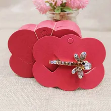 200 шт 6,5*9 см крафт/черный/красный/белый бумажный пустой ювелирный зажим для волос упаковочная карта для аксессуаров для волос посылка на заказ дополнительная стоимость