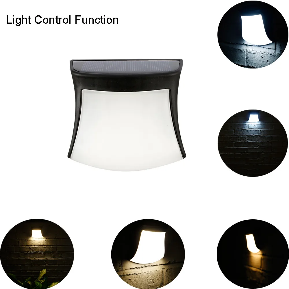 

3 LED Solar Powered Wall Lights Light Control Garden Fence Lamp Automatically Outdoor High Quality Waterproof Lamp Luz Solar