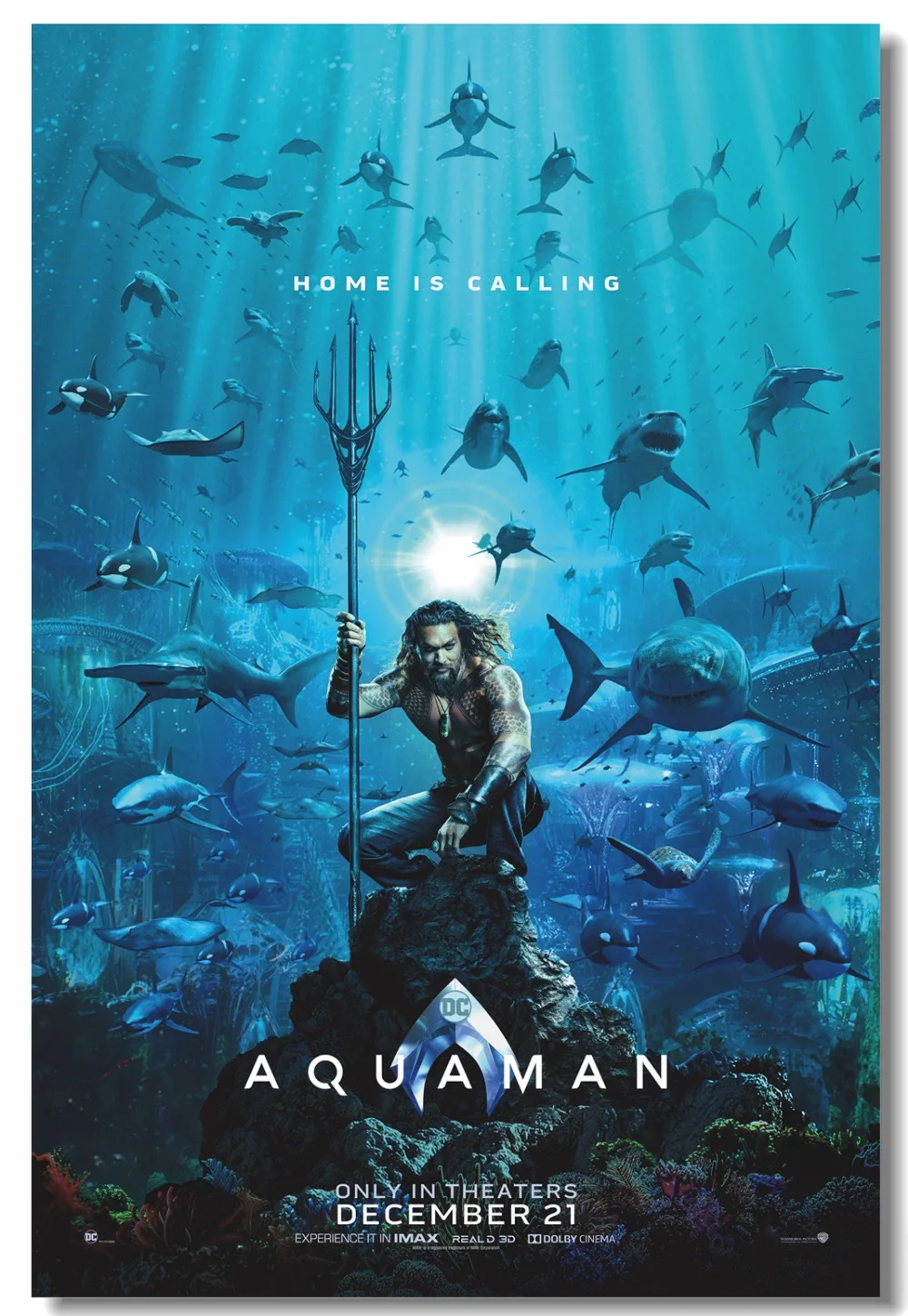 Пользовательский холст настенное искусство DC фильм Aquaman плакат Джейсон момоноа