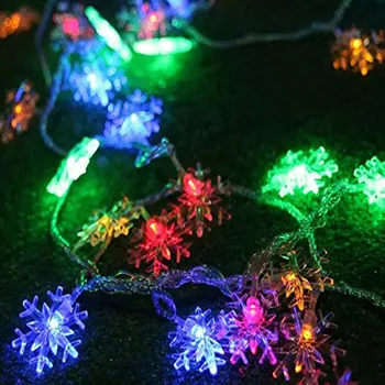 

5M 28 LED Snowflake Fairy Christmas String Light AC 220V RGB Xmas Tree Party Outdoor Holiday Wedding Decoration
