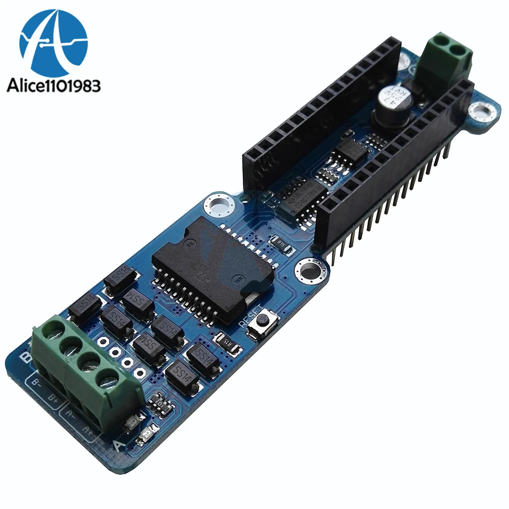 L298P 2A двухканальный DC Драйвер шагового двигателя Щит модуль для Arduino Nano 3,0 IDE 5-12 В двухканальный полный h-мост доска