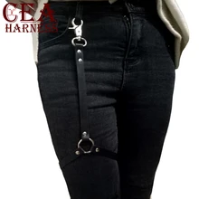 CEA. Жгут,, ручная работа, панк, готика, кожа, подвязки, пояс на талии, ремни, бедра, высокая нога, жгут, подтяжки для шорт, джинсы, брюки