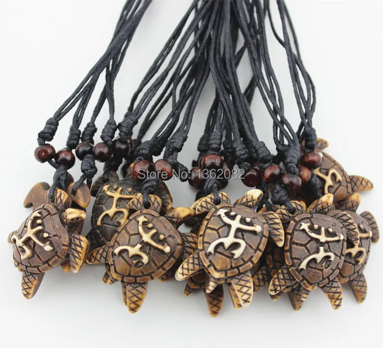Wholesale Lot 12pcs imitation Yak Bone tortue de mer Collier Pendentif Wholesale Lot 12pcs imitation Yak Bone tortue de mer Collier Pendentif