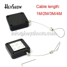 10 шт./лот квадратный Телескопический безопасности супер длинные 1 м/2 м/3 м/4 м тянуть провода коробка Recoiler продукт безопасности трос Противоугонная цепь