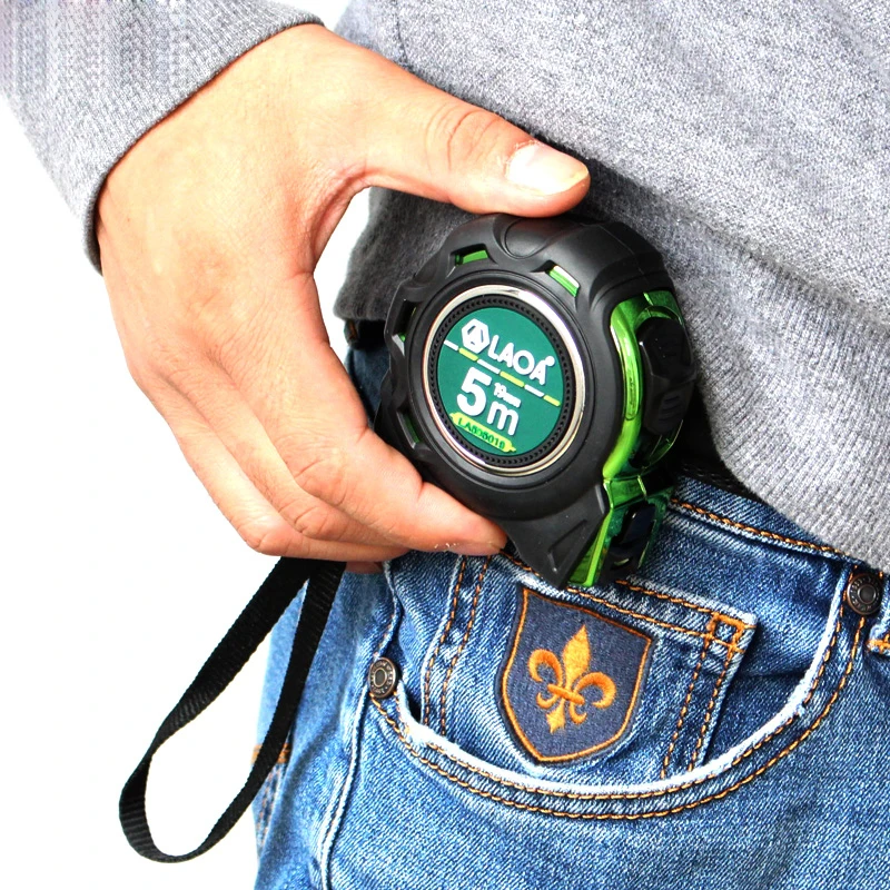 Tape Measure LAOA Mn Steel Tape Measure 3/5/7.5/10m Portable Roulette Double-sided Steel Tape Waterproof Distance Measuring Wood Working Tool