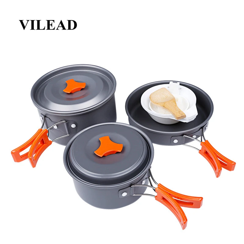 Портативная посуда для кемпинга VILEAD набор активного отдыха походов