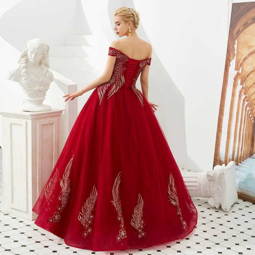 Beauty Emily Burgundy Beads Elegant Evening Dress Long 2019 Boat Neck Floor-Length Evening Party Prom Dress Formal Gowns Beauty Emily Burgundy Beads Elegant Evening Dress Long 2019 Boat Neck Floor-Length Evening Party Prom Dress Formal Gowns