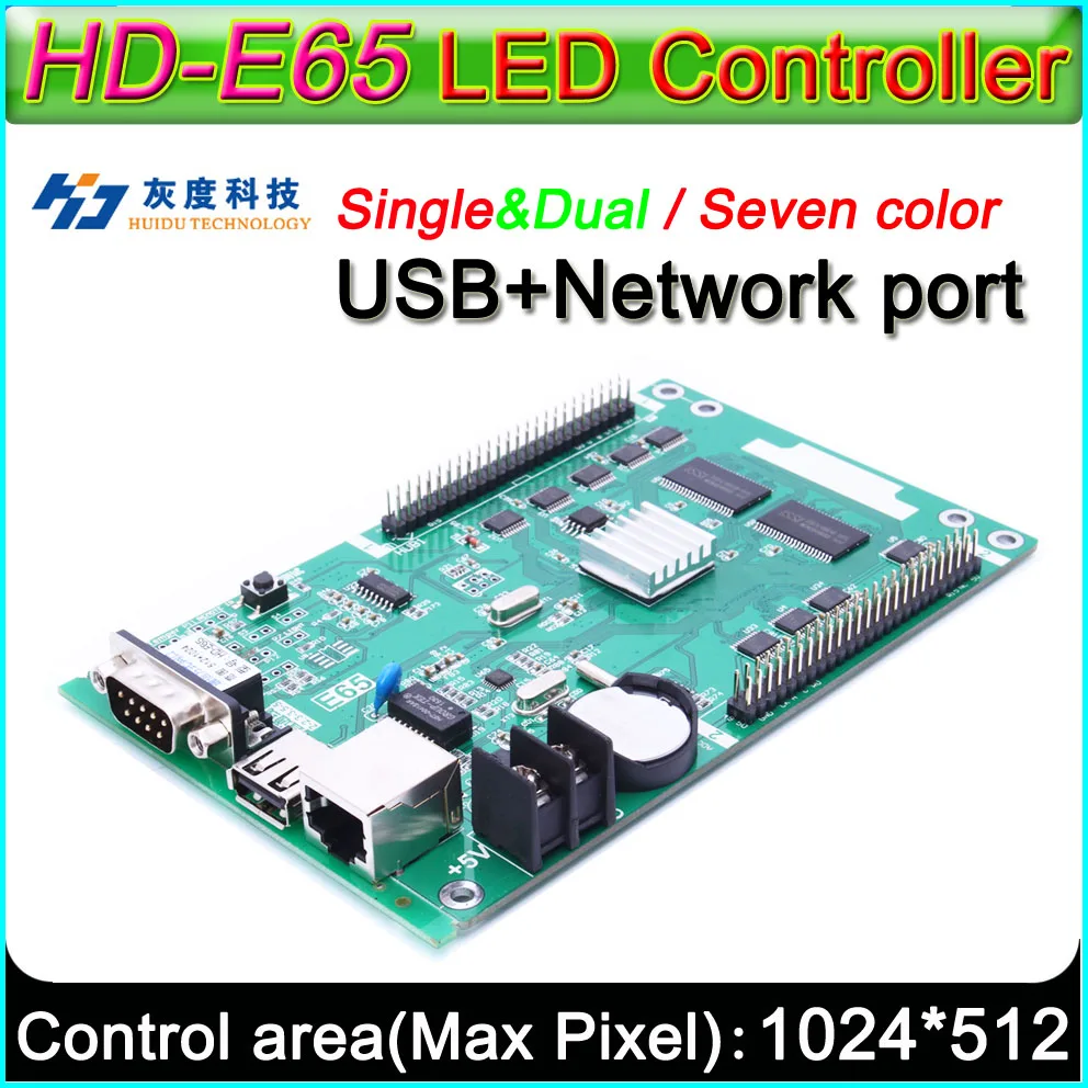 Hd-W66 Controller Display A Led, Singola E Doppia Di Colore P10 Segno Led Scheda Di Controllo, U-Disk E Il Cavo Lan Per La Modifica E Aggiornato I Pro