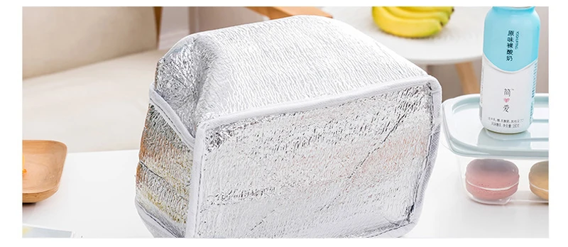 BONAMIE милые теплоизоляционные сумка для еды водонепроницаемая Оксфорд Еда хранения сумка-холодильник для пикников Носки с рисунком медведя из мультика на молнии Малый мешок обеда