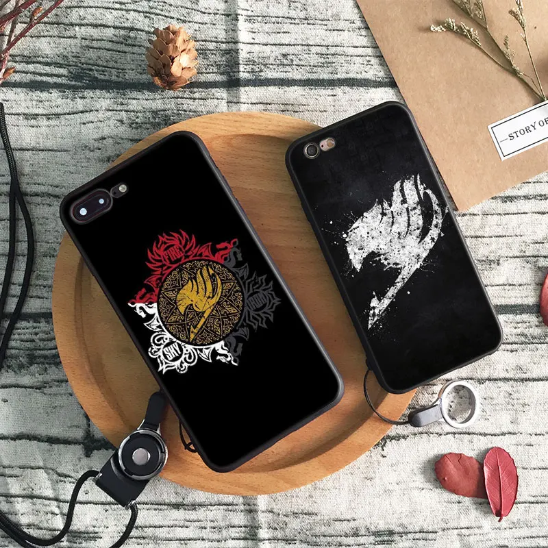 

Fairy Tail Natsu Logo soft silicone TPU Phone Case cover Shell For Apple iPhone 5 5S SE 6 6S 6Plus 6sPlus 7 7Plus 8 8Plus X