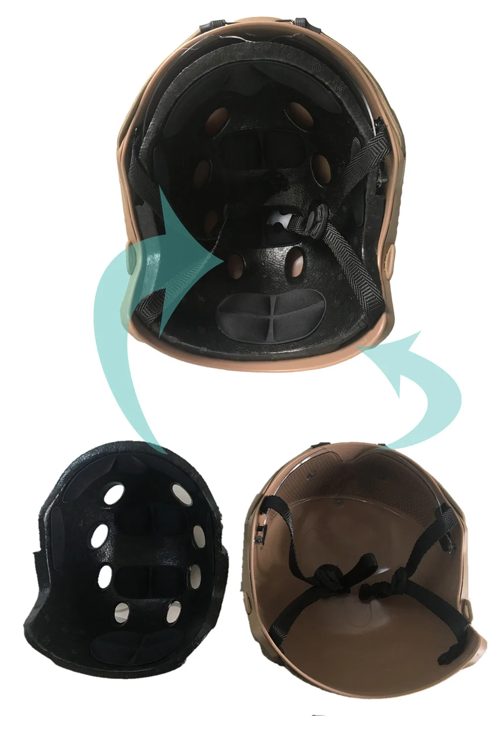 Military Tactical Helmet Outdoor Helmet CS Airsoft Paintball Base Jump Protective Full face Helmet 55 - 59cm 5 Colors 2018 NEW aaaaaa