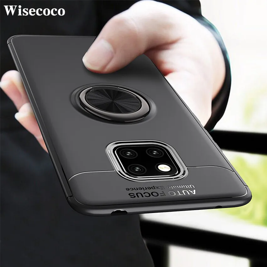 Чехол для Huawei Mate 20 Pro Mate20 автомобильная подставка с магнитным кольцом мягкая