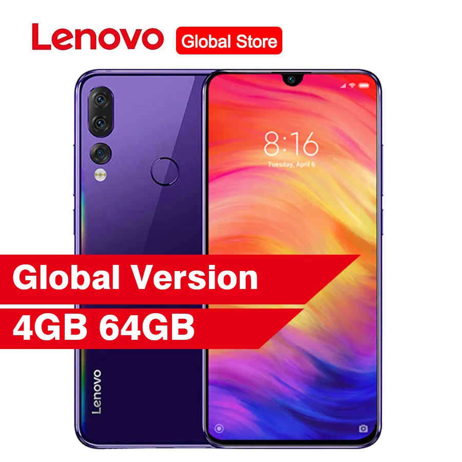 

Lenovo Z5s Face ID Notch Screen 6.3'' Android P Smartphone 4GB 64GB Triple Rear Camera Snapdragon 710 Octa Core Mobile Phone