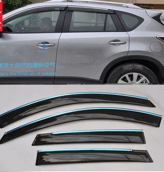 

4 Pcs Car Door Window Wind Rain / Sun Guards Visor Vent Trims For Mazda CX-5 2012 2013 2013 2014 2015