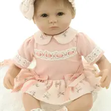 45 см мягкие силиконовые куклы-Новорожденные розовые куклы принцессы подарок куклы ручной работы куклы для моделирования раннего образования Toyes с одеждой