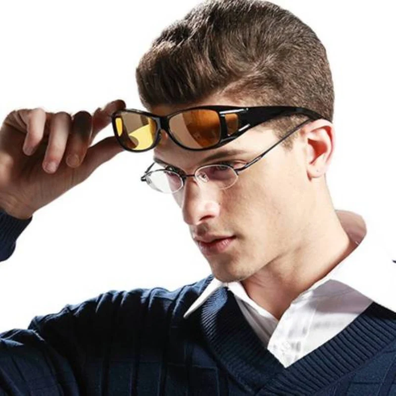 

Men Women Glasses Night Vision Car Driving Motorcycle Polaroid Glasses Night Vision Goggles Grey Yellow Glass Night hd goggles