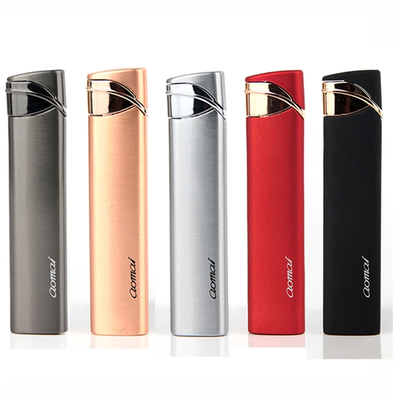 Cigarette-Accessories-Windproof-slim-gas-lighter-Ms-use-metal-cigar-lighters-Free-shipping-AM091