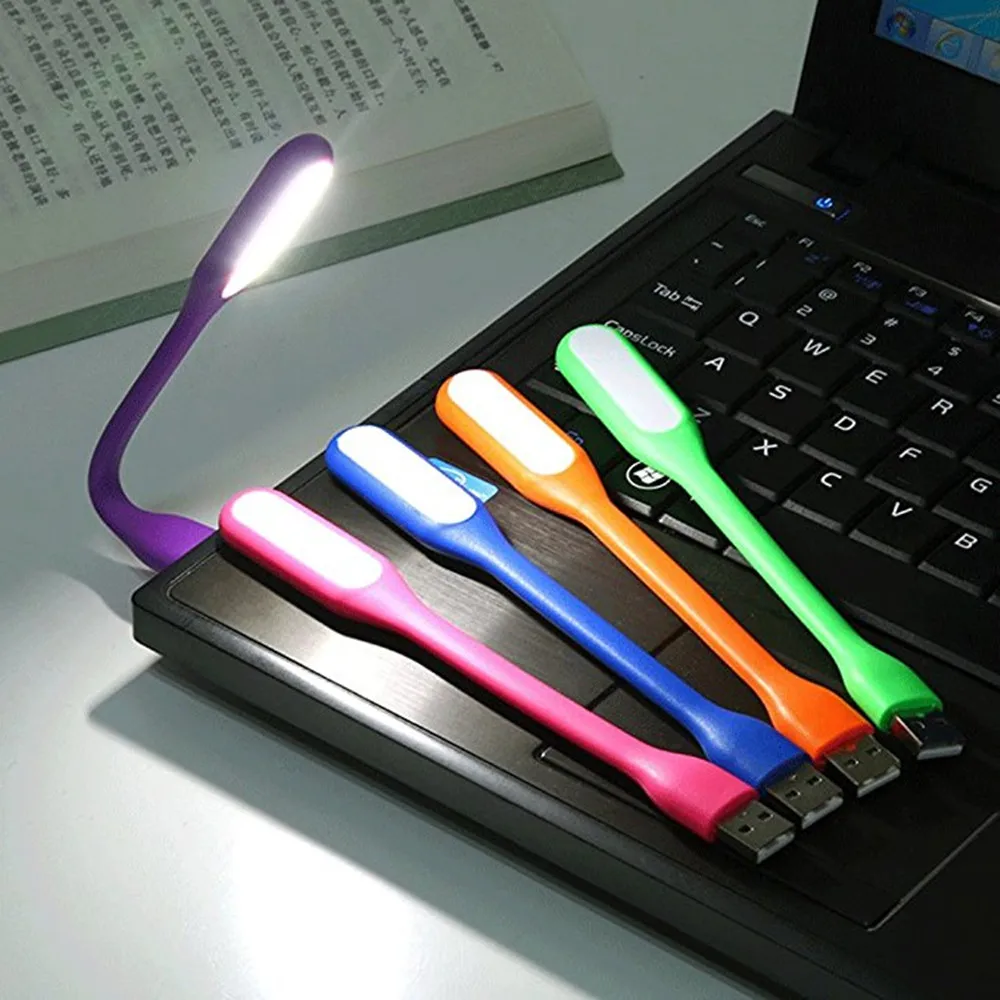 Мини Гибкая USB светодио дный Светодиодная лампа портативный супер яркий свет книга настольная лампа для power Bank компьютер ПК ноутбук
