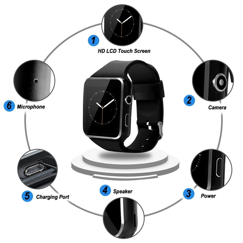 x6 smart watch features