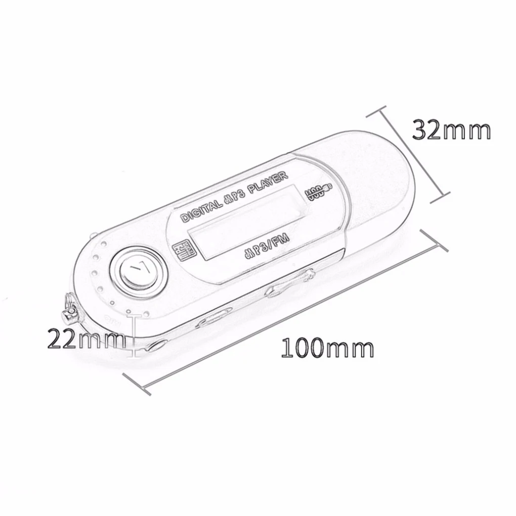 Портативный мини USB флэш ЖК цифровой слот музыкальный плеер FM Радио MP3 плеер Поддержка флэш 32 Гб TF карта