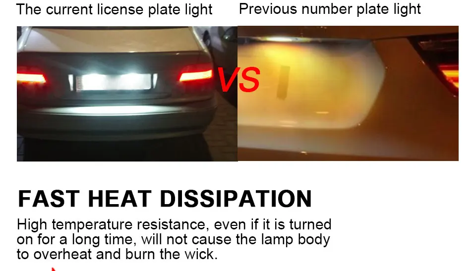 Error Free 18 LEDs 2835 SMD Car Led License Plate Lights Lamp 6500K 12V for VW Passat B5 Caddy T5 JettaSyncro MK5 Auto Stylings (5)