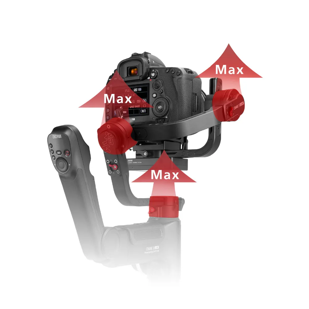 3 осевой Ручной Стабилизатор ZHIYUN Crane LAB для камеры Canon 5D 6D 80D Nikon Sony A9 Panasonic GH5 GH5S