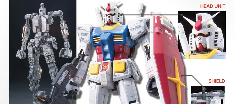 Bandai Gundam RG 1/144 модель RX-78 единорог GUNDAM Freedom Unchained мобильный костюм детские игрушки