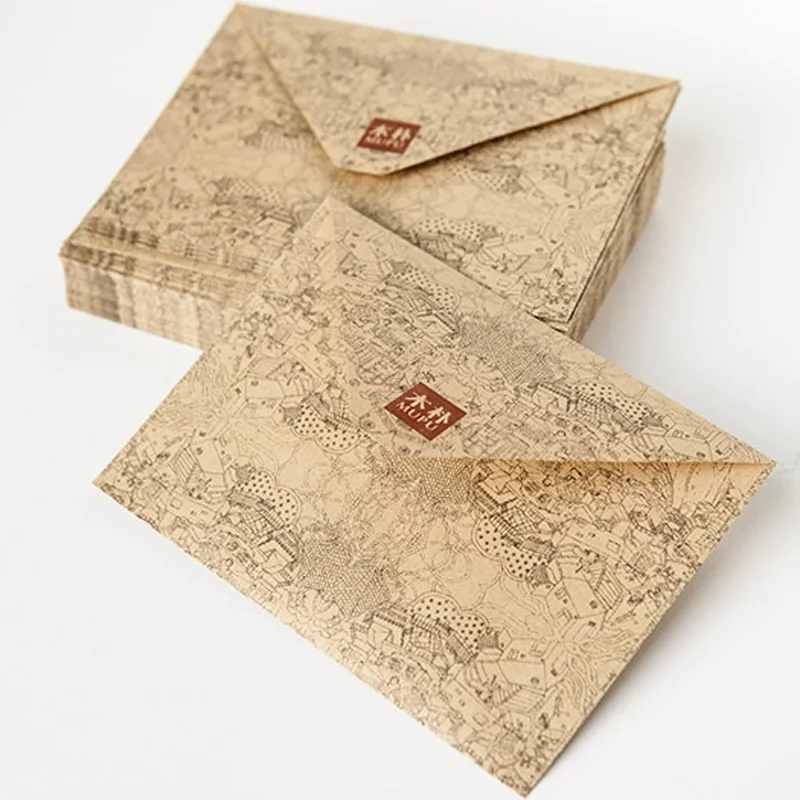 2017 Promotion Kraft Envelope 10 Pcs Lot Vintage Retro
