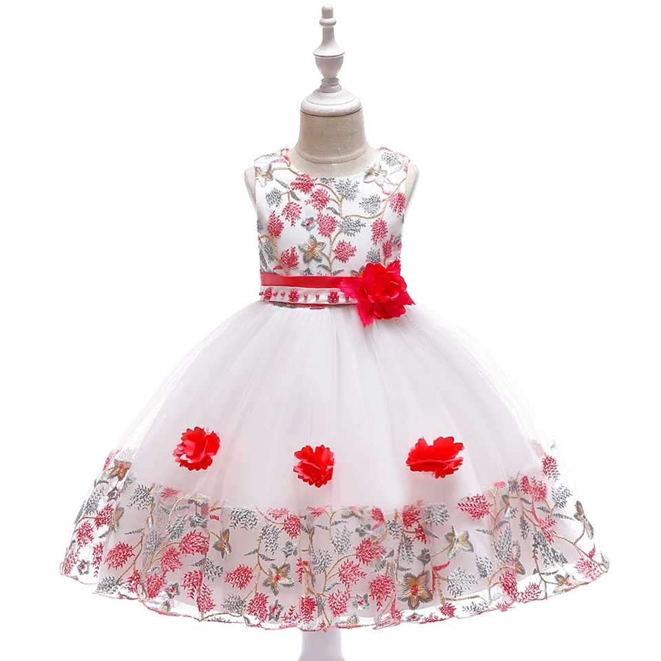 

Girls Wedding Birthday Party Dresses Girls Party Costume Princess Dresses Kids Summer Clothes Children Formal Clothing Dress