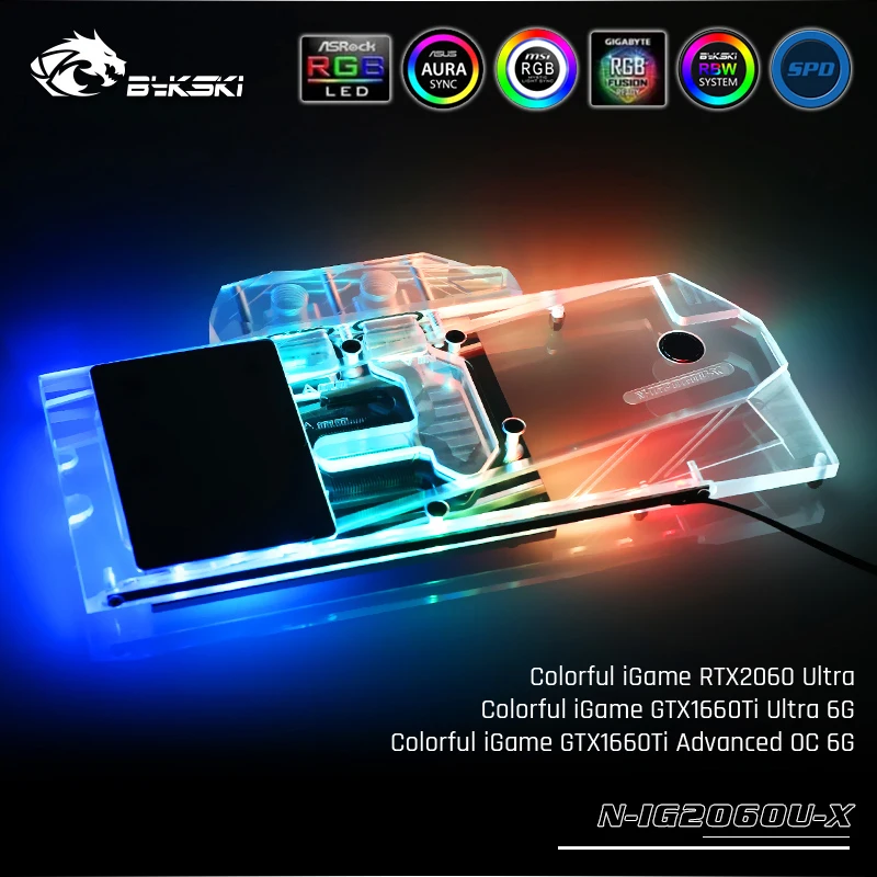 

Bykski N-IG2060U-X, Full Cover Graphics Card Water Cooling Block, For Colorful iGame RTX2060/GTX1660Ti Ultra/Advanced OC