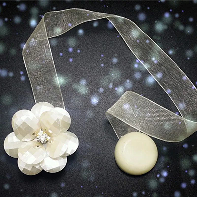 

Flower Shape Magnetic Curtain Tieback Window Curtains Clip Magnet Buckle Holder Curtain Strap Window Decoration